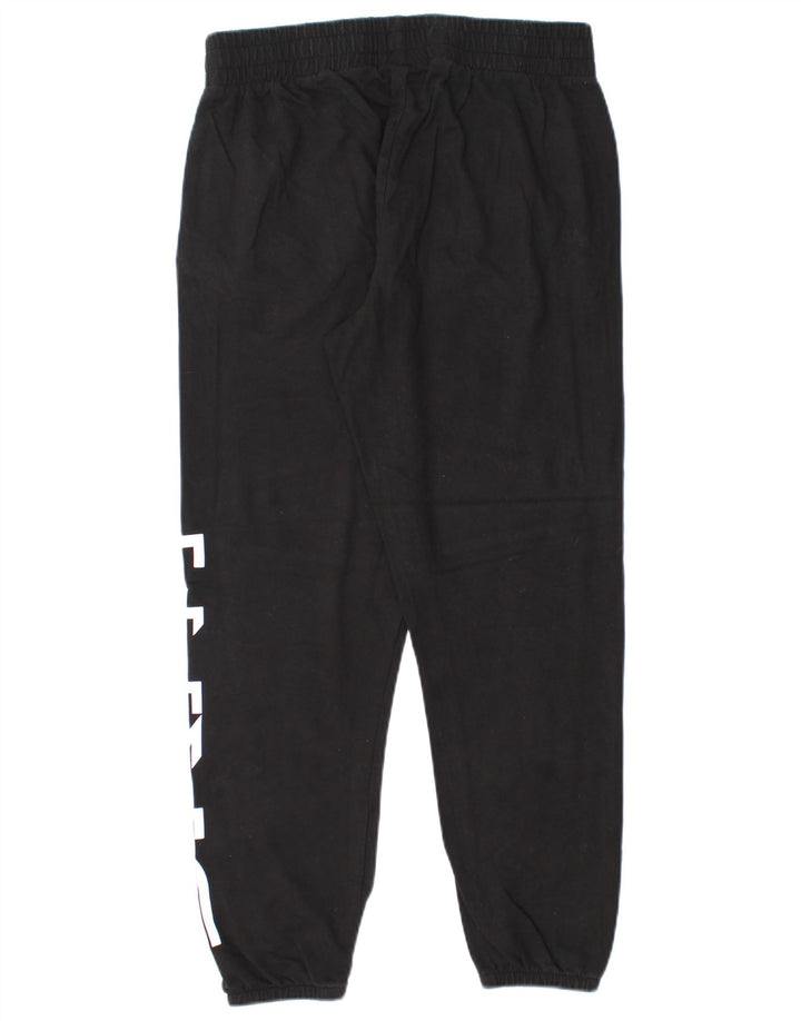 DKNY Mens Graphic Tracksuit Trousers Joggers Small  Black Cotton