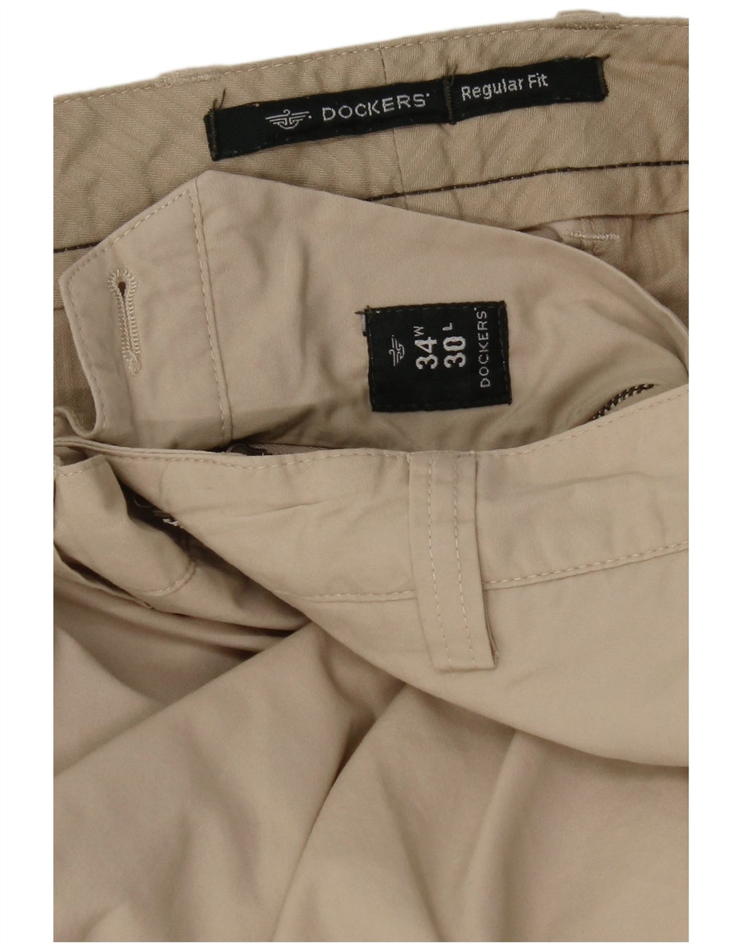 Pantaloni chino da uomo vestibilità regolare Dockers W34 L30 Beige