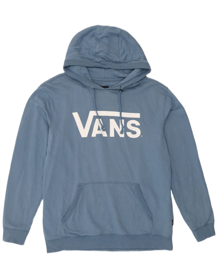 Felpa con cappuccio grafica da uomo Vans Large in cotone blu