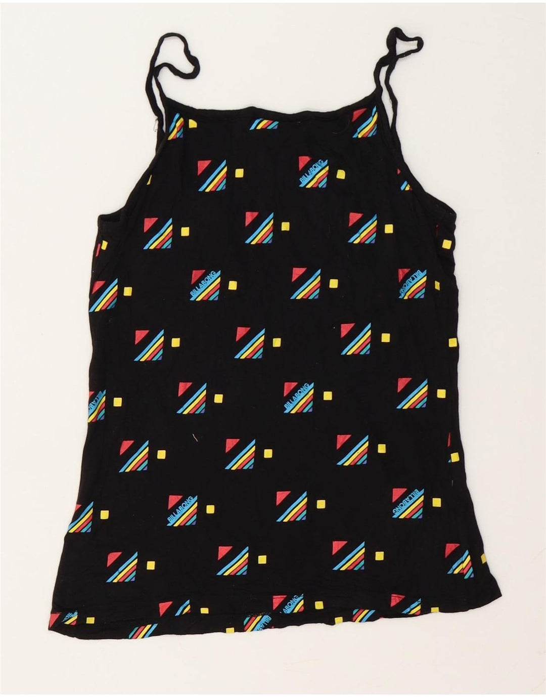 Billabong Maglietta grafica da donna UK 10 Piccola modale geometrica nera