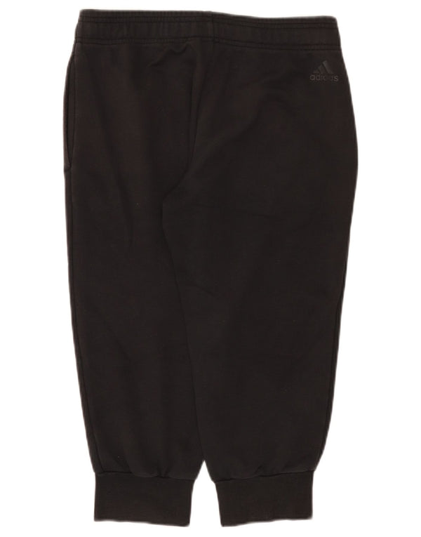 Adidas Pantaloni da tuta da donna con grafica Capri Joggers UK 8/10 Small Nero