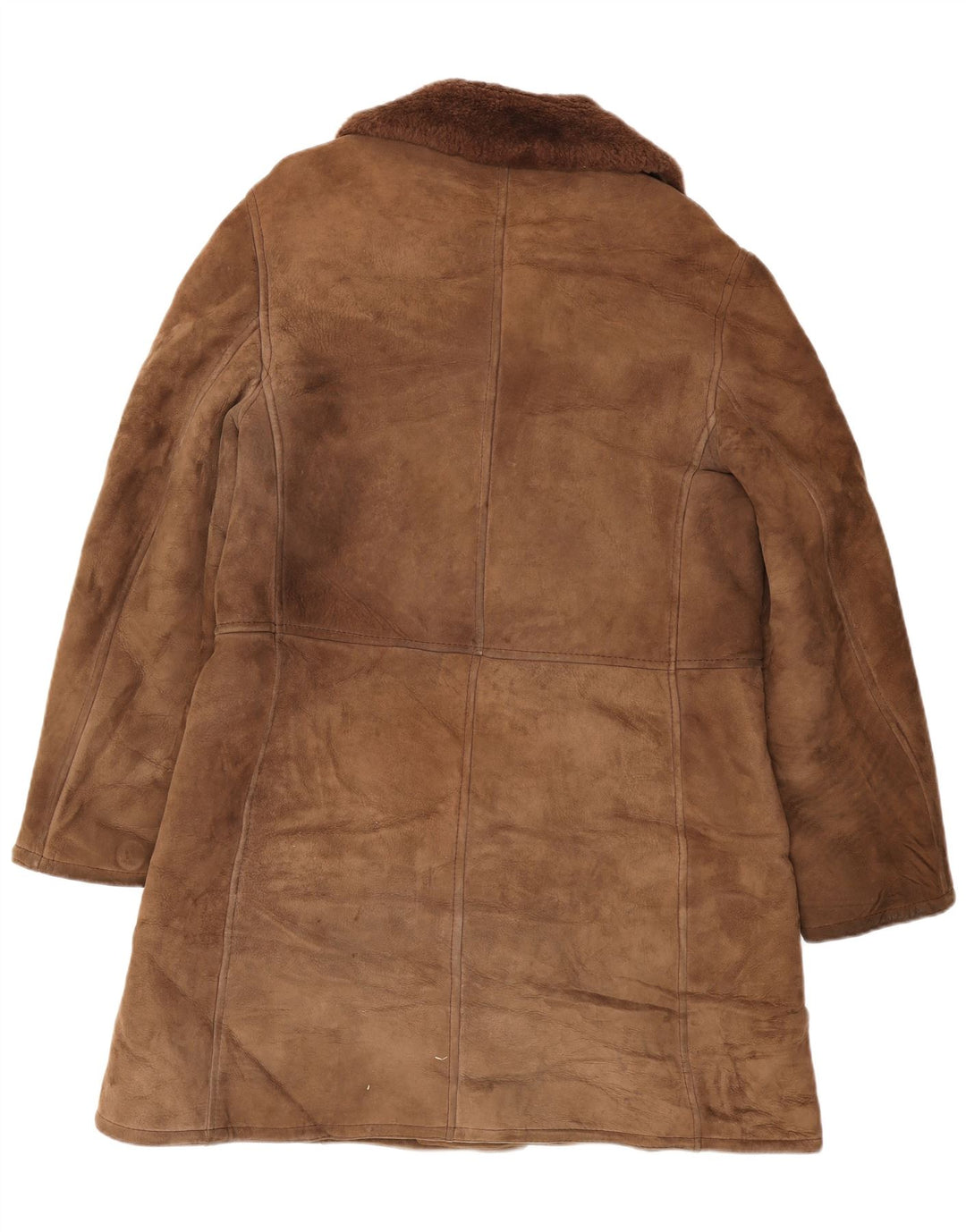 Cappotto vintage in shearling da uomo UK 38 Marrone medio