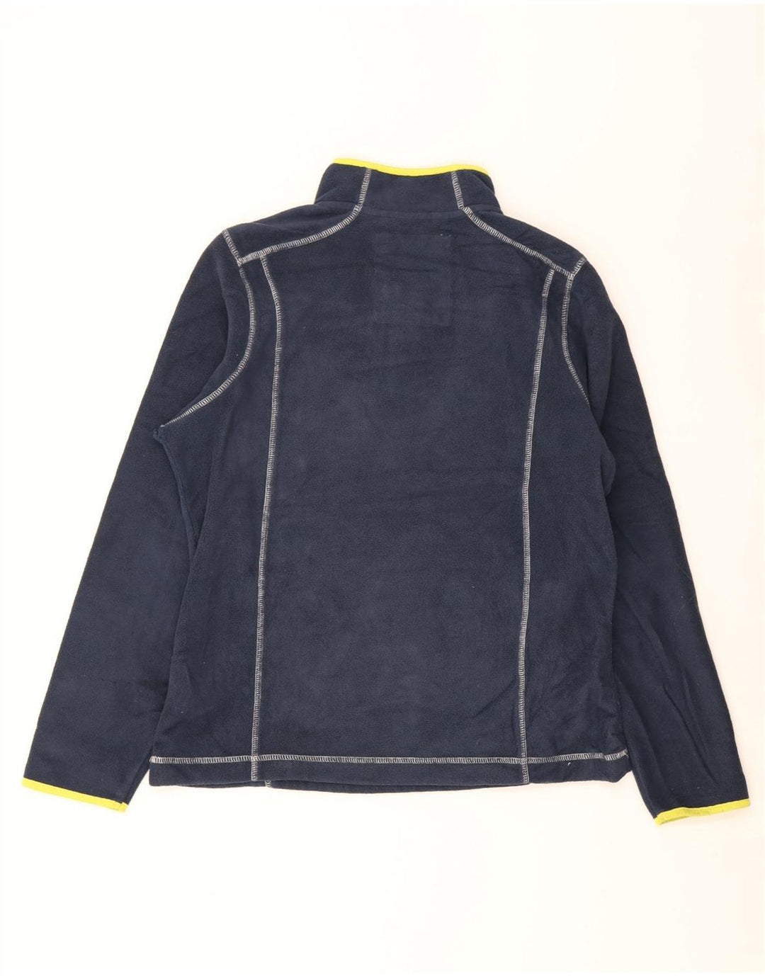Maglione in pile da donna con collo con zip Weird Fish UK 14 grande poliestere blu navy