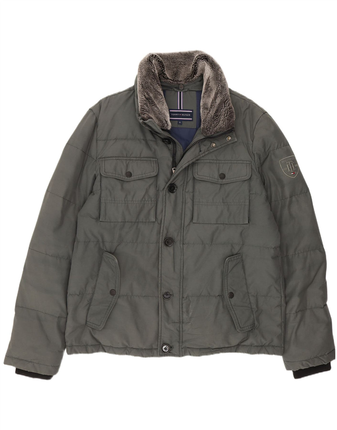 Giacca imbottita da uomo Tommy Hilfiger UK 42 XL verde poliammide
