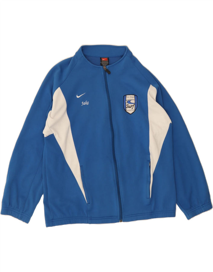 NIKE Boys Jake Tracksuit Top Jacket 15-16 Years XL Blue Colourblock Vintage Nike and Second-Hand Nike from Messina Hembry 