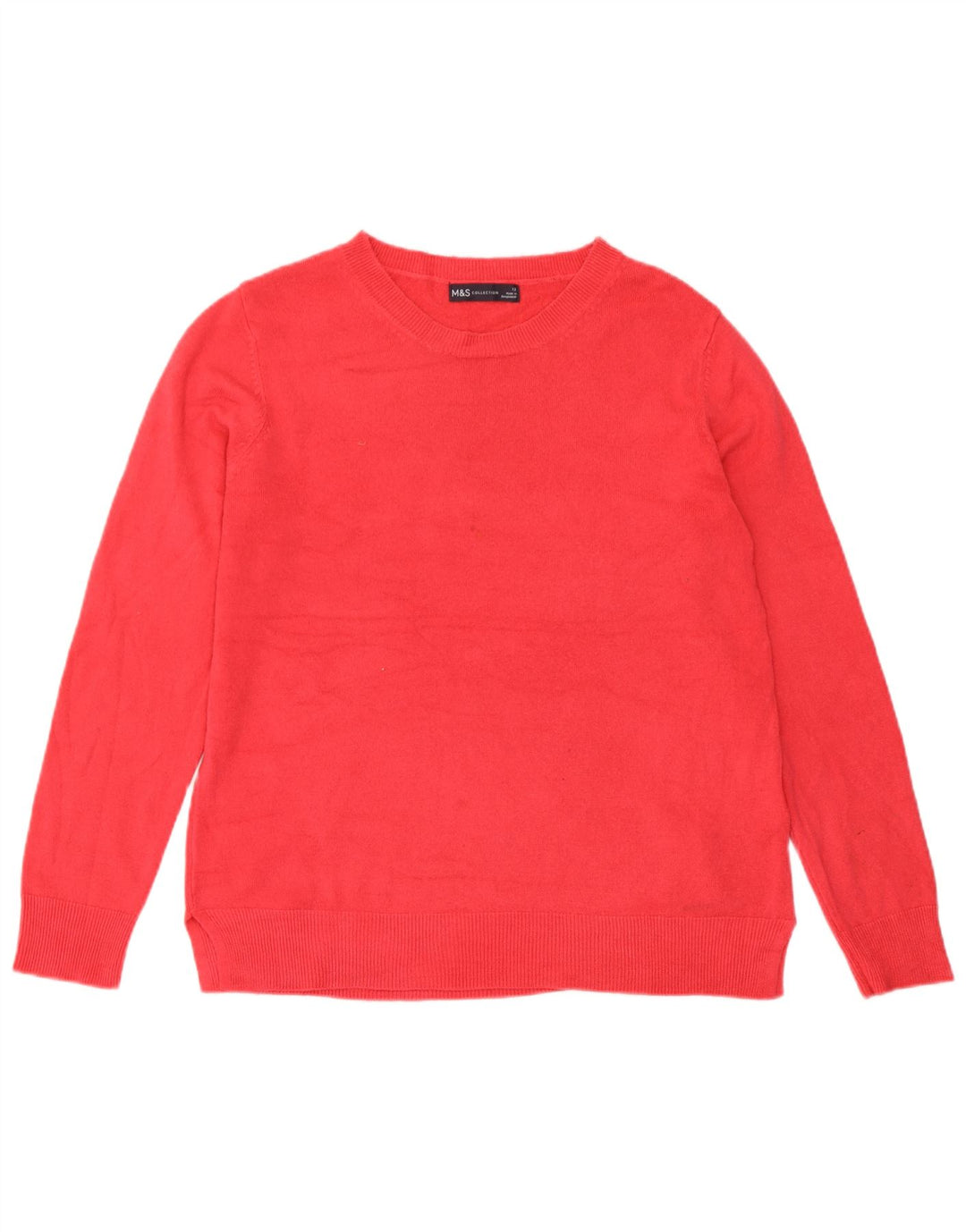 Maglione maglione girocollo da donna Marks & Spencer UK 12 Acrilico rosa medio