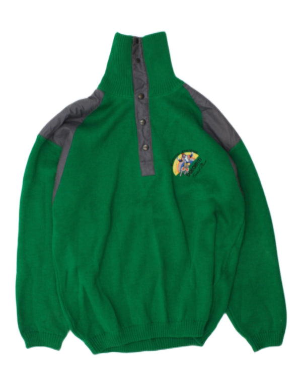 Maglione da uomo Conte of Florence con bottoni e collo XL verde