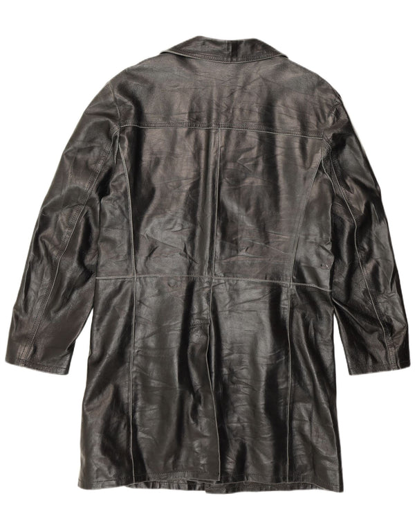 Cappotto in pelle da uomo Davin UK 40 grande in pelle nera
