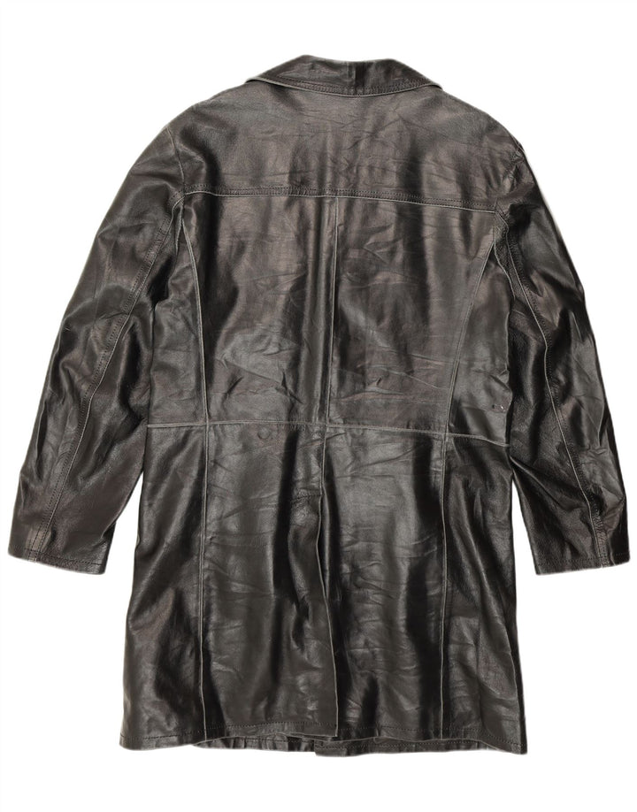 Cappotto in pelle da uomo Davin UK 40 grande in pelle nera