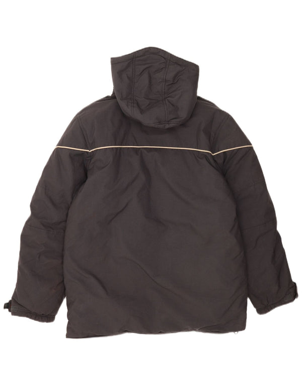 Giacca imbottita con cappuccio Nike da uomo UK 39/41 Nylon grigio medio