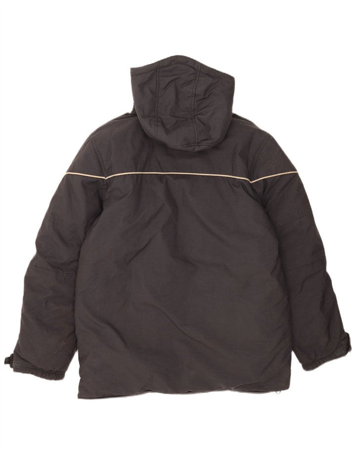 Giacca imbottita con cappuccio Nike da uomo UK 39/41 Nylon grigio medio