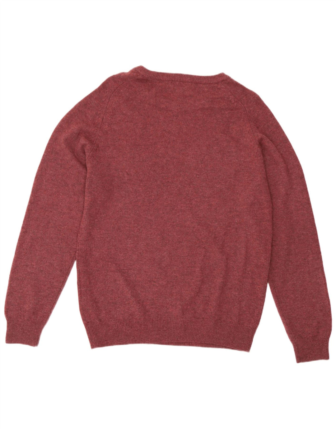 Maglione da uomo Marks & Spencer con scollo a barca in lana d'agnello bordeaux medio