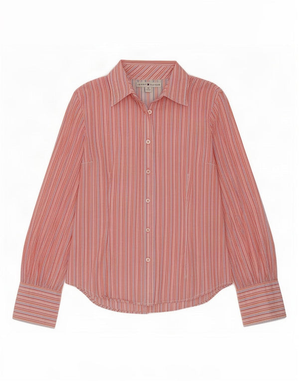 Camicia da donna Tommy Hilfiger US 10 cotone a righe grandi rosa