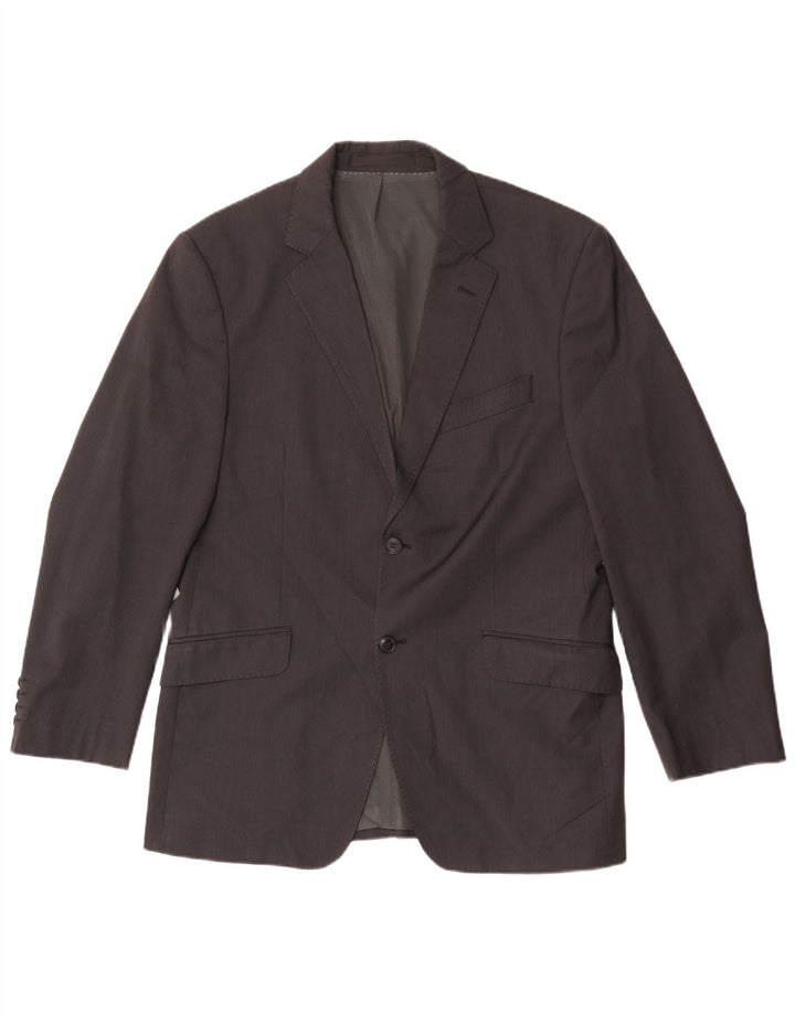 Giacca blazer a 2 bottoni da uomo Marks & Spencer UK 40 gessato grigio medio