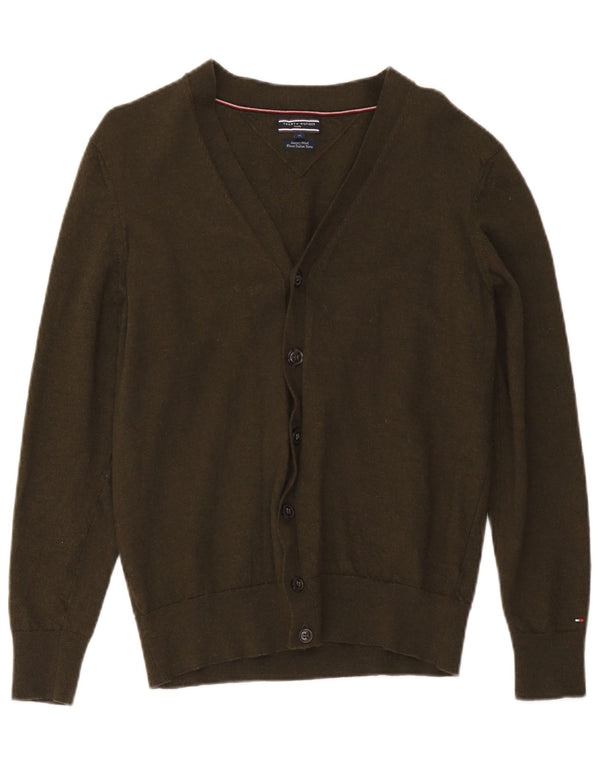 Maglione cardigan da donna Tommy Hilfiger UK 18 XL Lana kaki