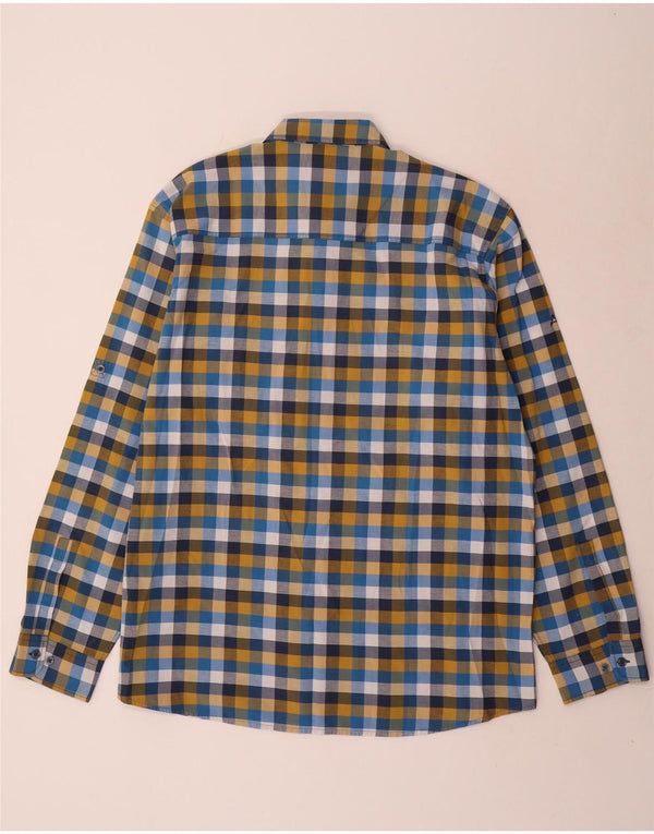 Camicia da uomo Schoffel Large in cotone a quadri multicolore