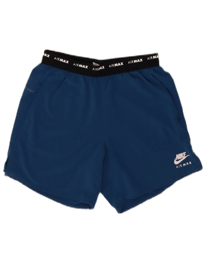 Pantaloncini sportivi Nike Air Max Graphic da uomo, piccoli, in poliestere color block blu