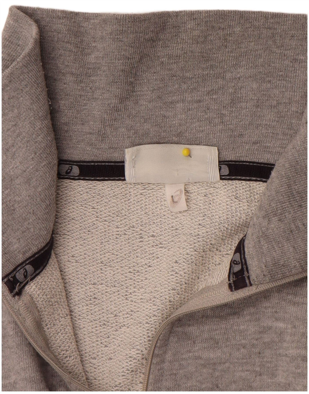 Felpa Asics Uomo Con Zip Collo Maglione Grande Grigio
