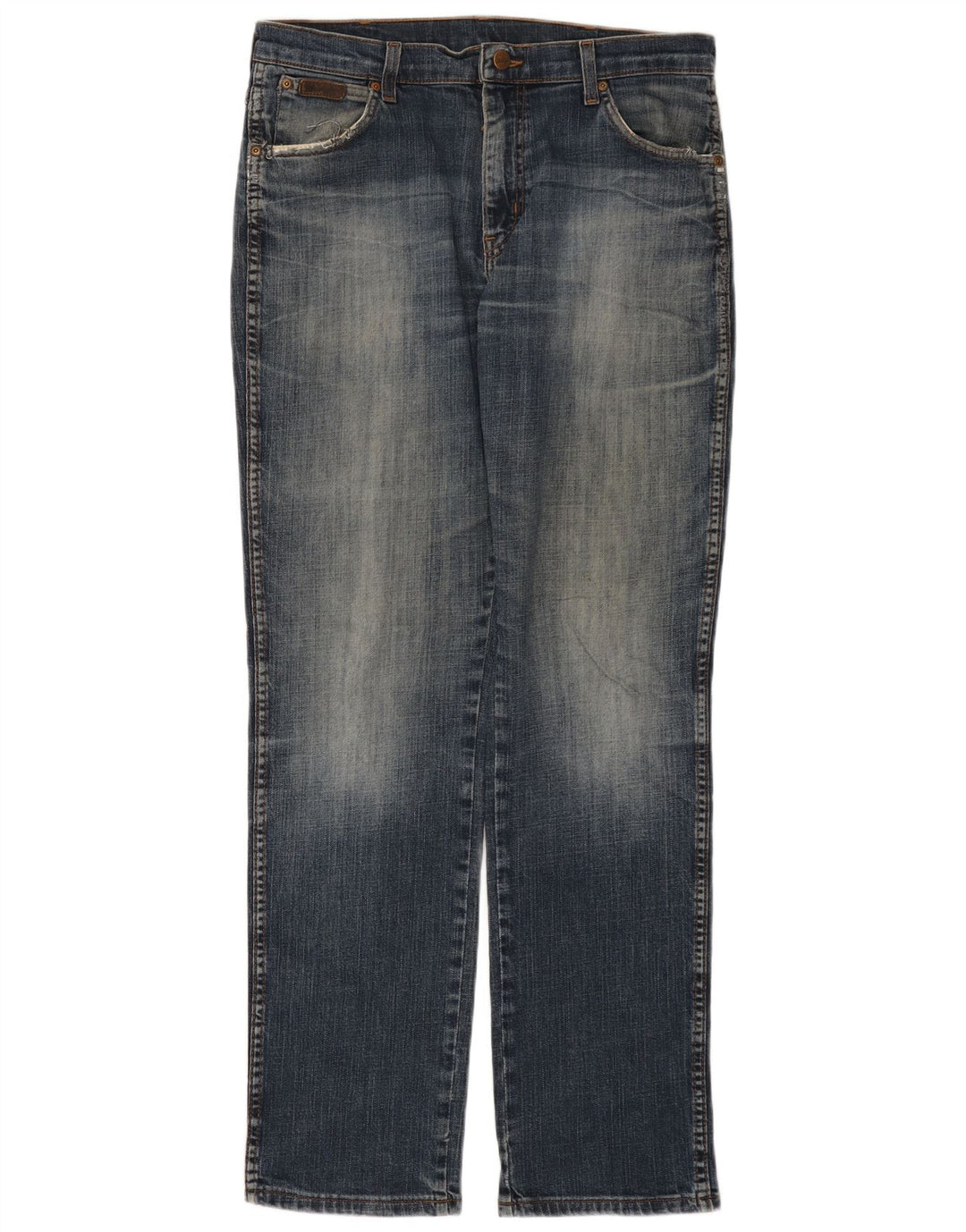 WRANGLER Jeans dritti elasticizzati Texas da uomo W34 L32 cotone blu