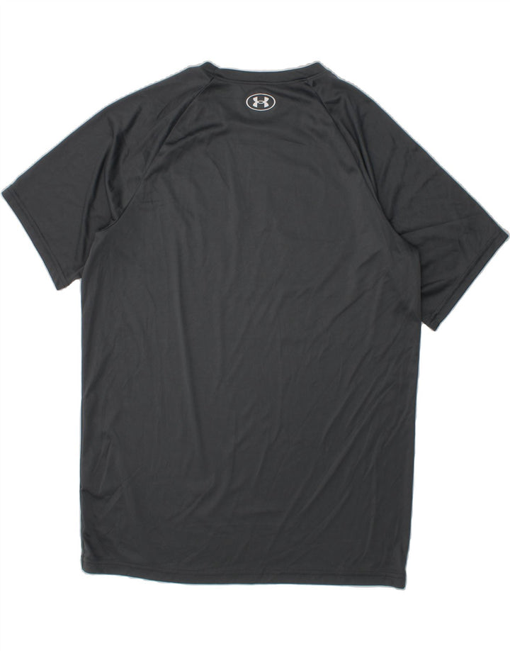 UNDER ARMOUR Boys Graphic T-Shirt Top 13-14 Years XL  Grey Polyester Vintage Under Armour and Second-Hand Under Armour from Messina Hembry 