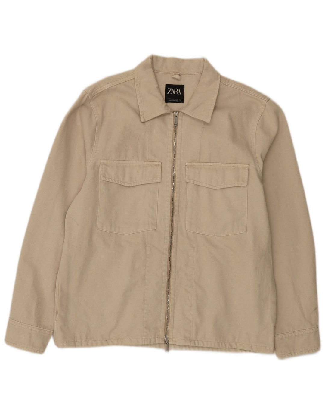 Giacca utility da uomo Zara UK 42 XL Cotone beige