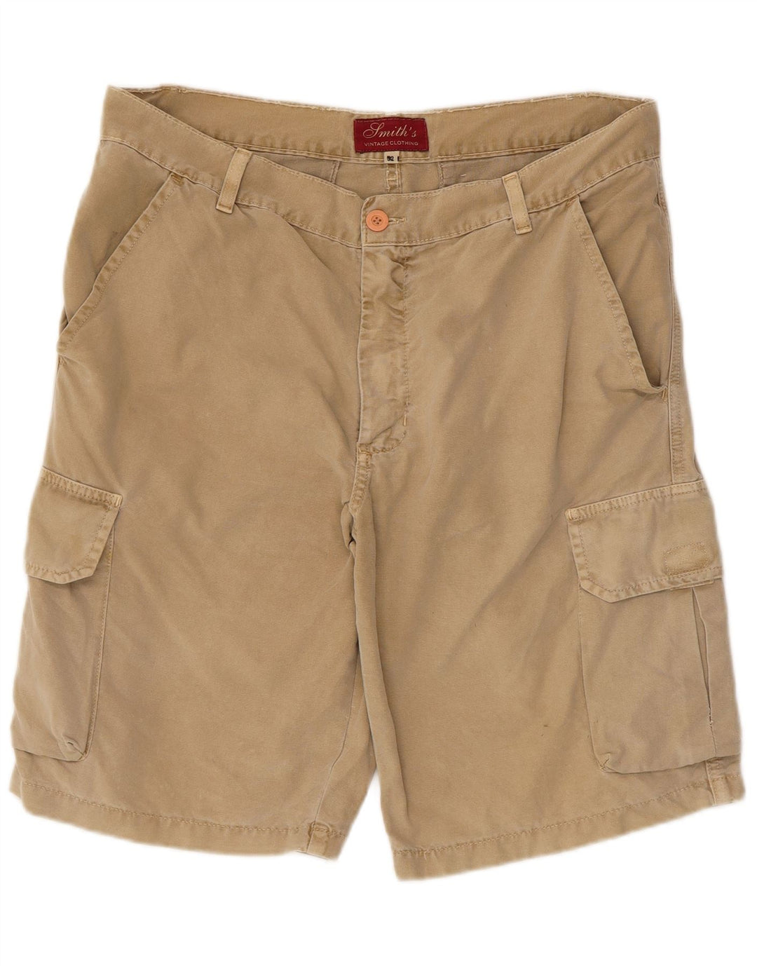 Pantaloncini cargo vintage da uomo IT 52 XL W36 in cotone beige