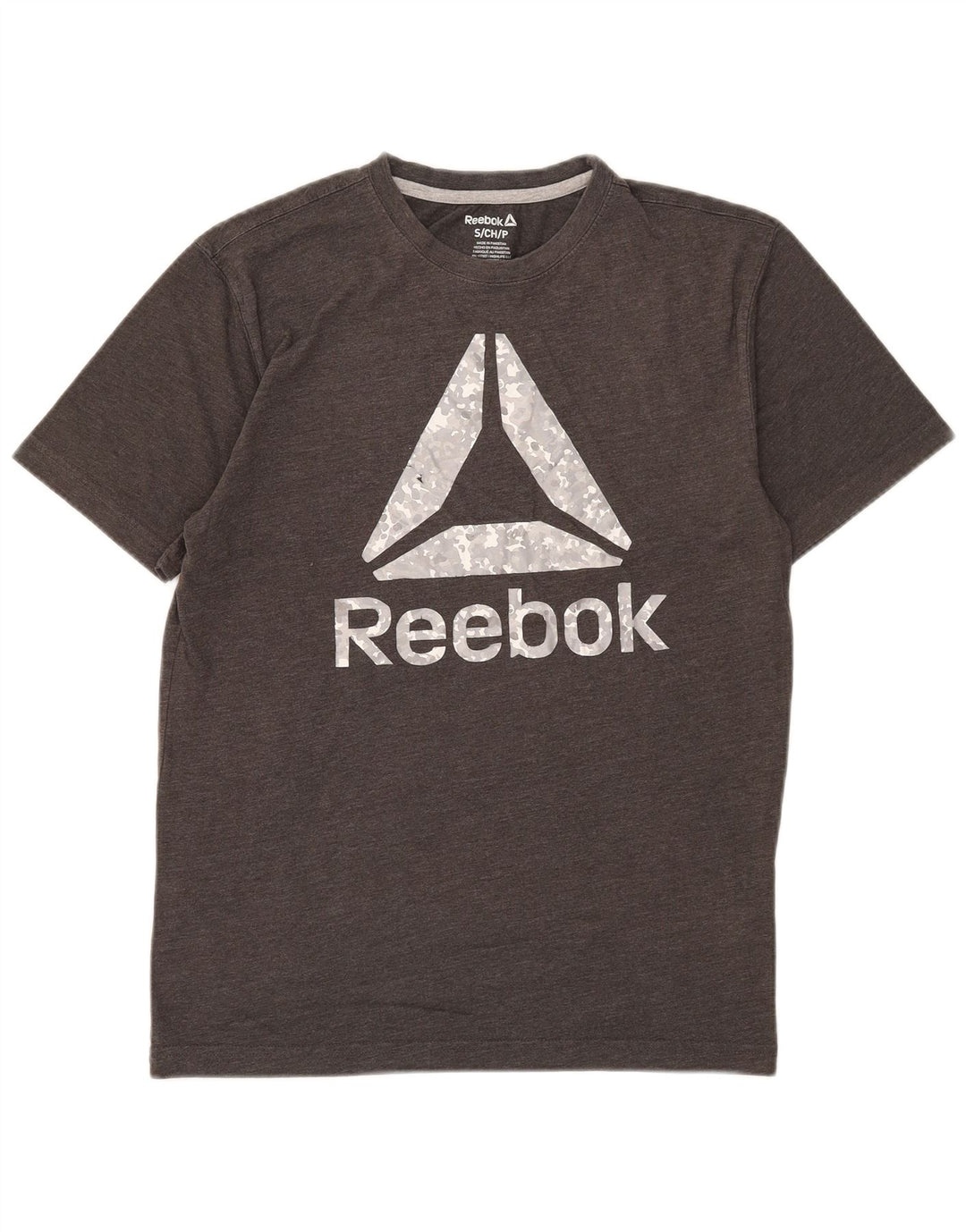 T-shirt grafica da uomo Reebok Top Small in cotone grigio
