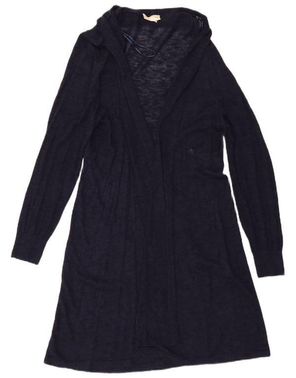 Maglione cardigan aperto lungo da donna Phase Eight UK 18 XL Lino blu navy