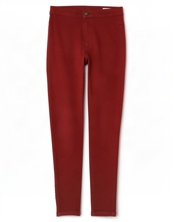 Jeans super skinny da donna Marks & Spencer UK 10 piccoli W26 L26 Borgogna