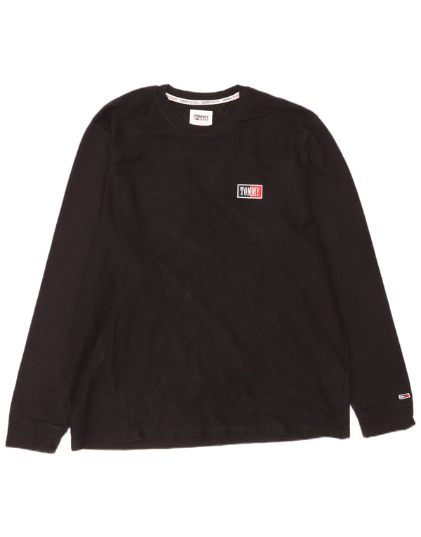 Tommy Hilfiger Mens Top Long Sleeve 2XL Black Cotton