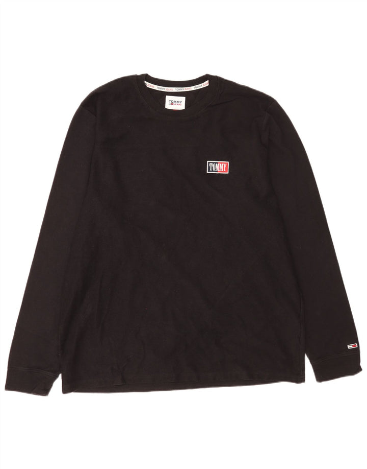 Tommy Hilfiger Mens Top Long Sleeve 2XL Black Cotton
