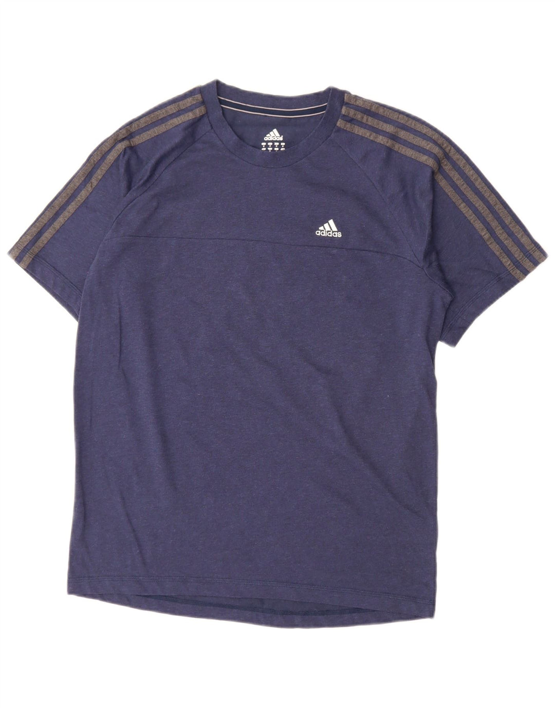 T-shirt Adidas Climalite da uomo Top in cotone blu navy medio