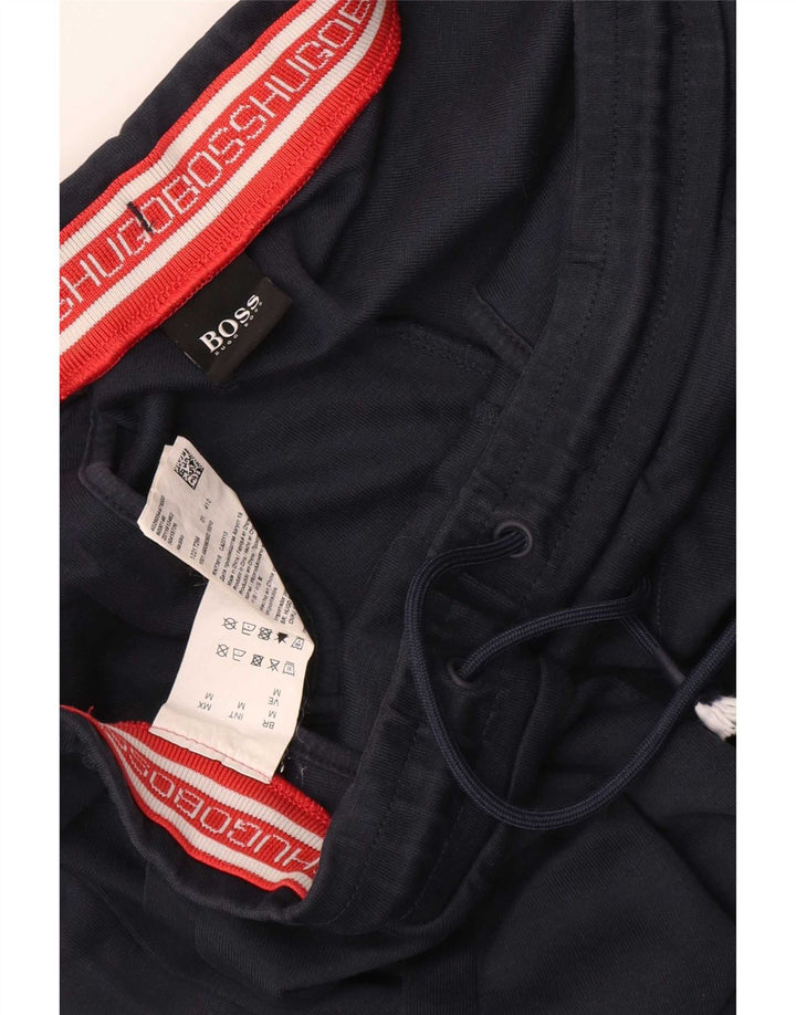 Pantaloni da tuta con grafica da uomo Hugo Boss Joggers medio cotone blu navy