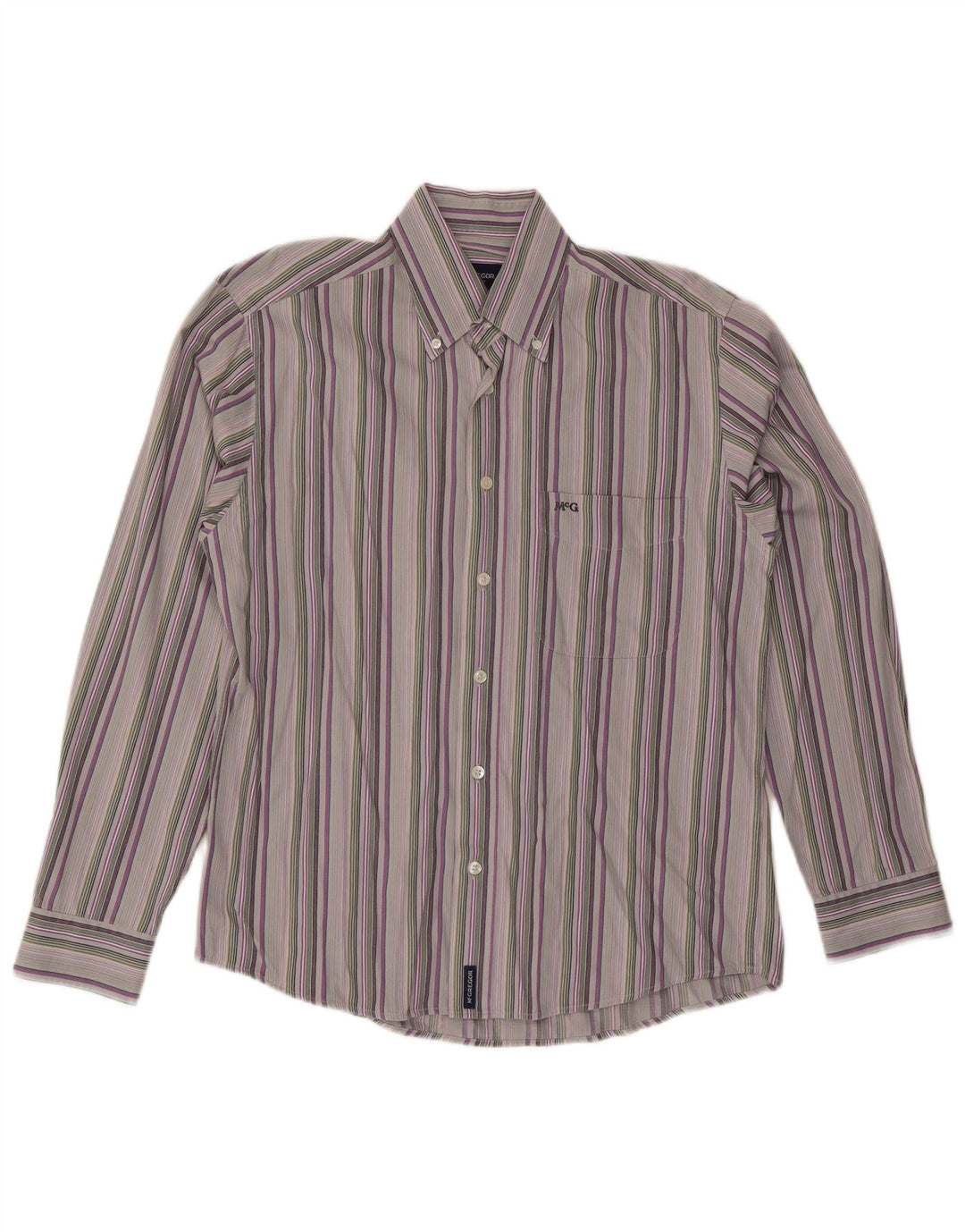 Camicia da uomo McGregor in cotone a righe grigio medio