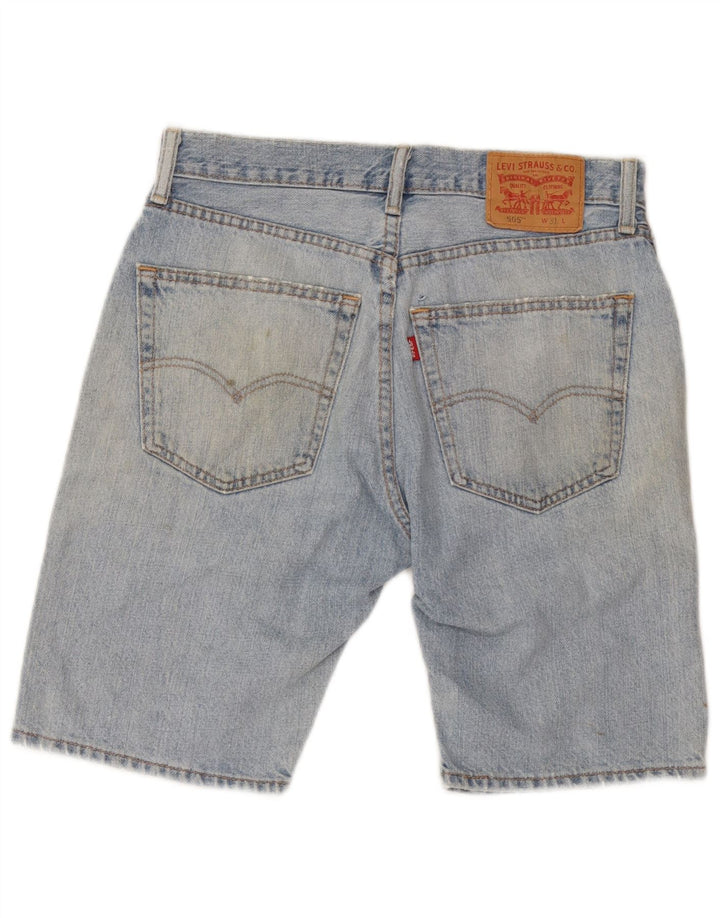 Levi's Uomo 505 Pantaloncini di jeans invecchiati W31 Cotone blu medio