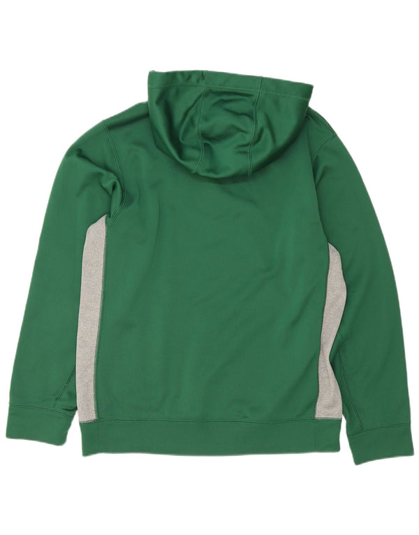 Felpa con cappuccio Nike Therma-Fit da uomo, piccola, in poliestere color block verde