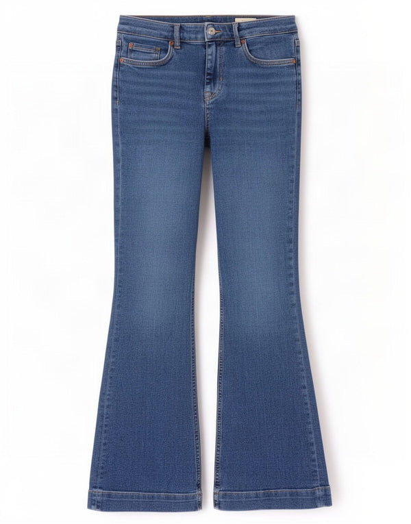 Jeans svasati slim da donna Marks & Spencer UK 12 medio W30 L31 cotone blu