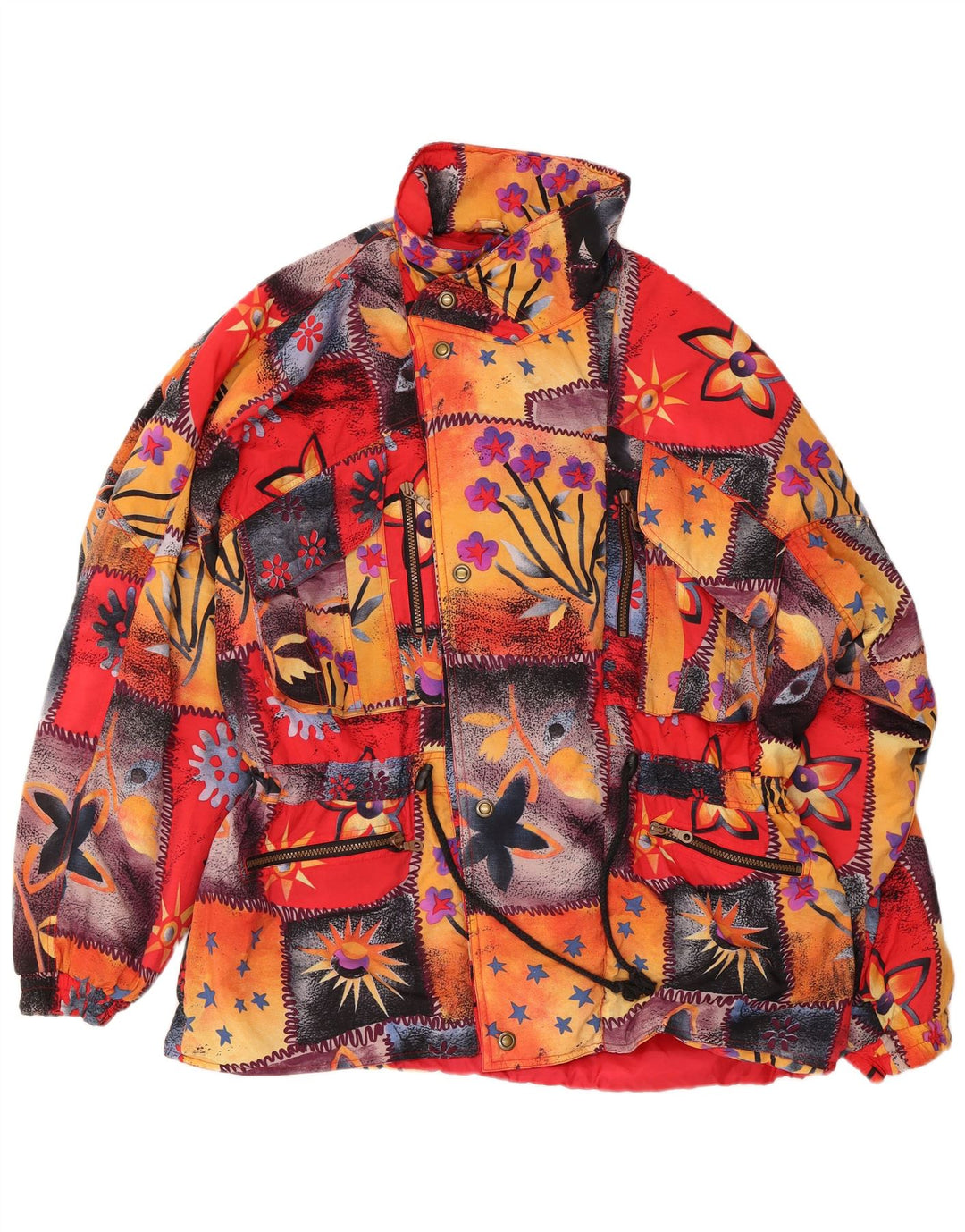 Giacca a vento vintage da uomo EU 48/50 poliammide medio multicolore