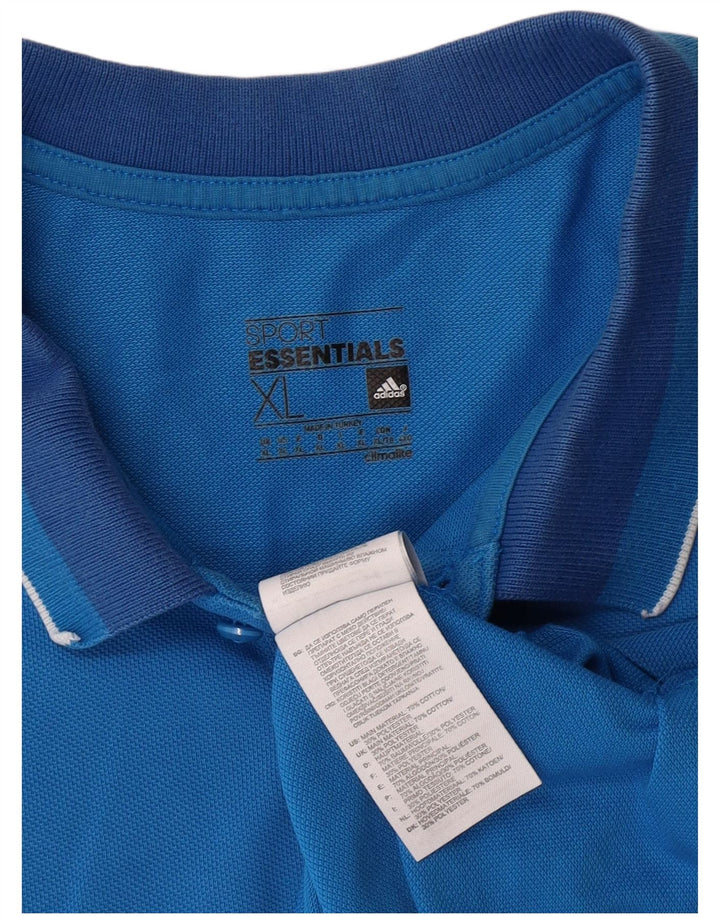 Polo ADIDAS da uomo XL in cotone blu