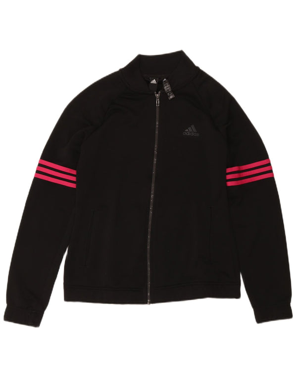 Giacca da tuta da donna Adidas UK 12/14 Medium Nero Poliestere