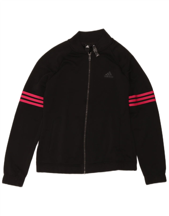 Giacca da tuta da donna Adidas UK 12/14 Medium Nero Poliestere