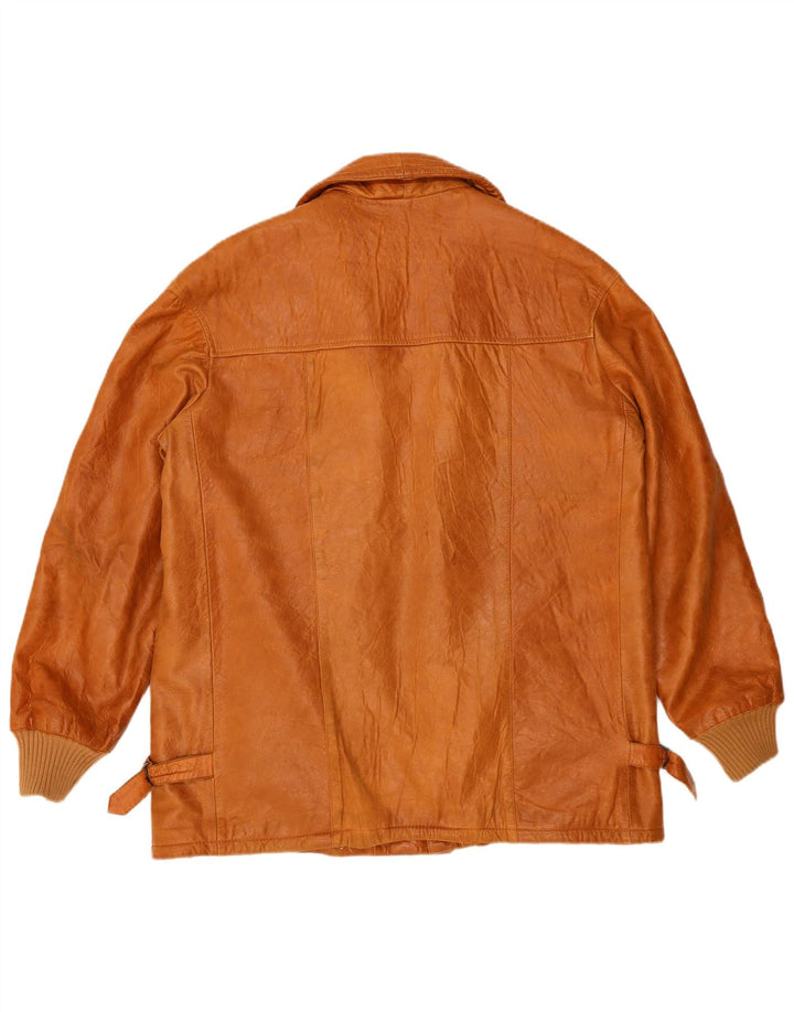 Giacca in pelle sherpa da uomo Liverpool UK 42 XL in pelle marrone