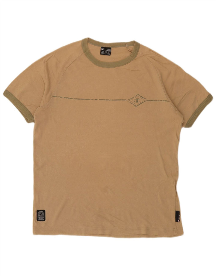 T-shirt da uomo CHAMPION Top grande in cotone beige