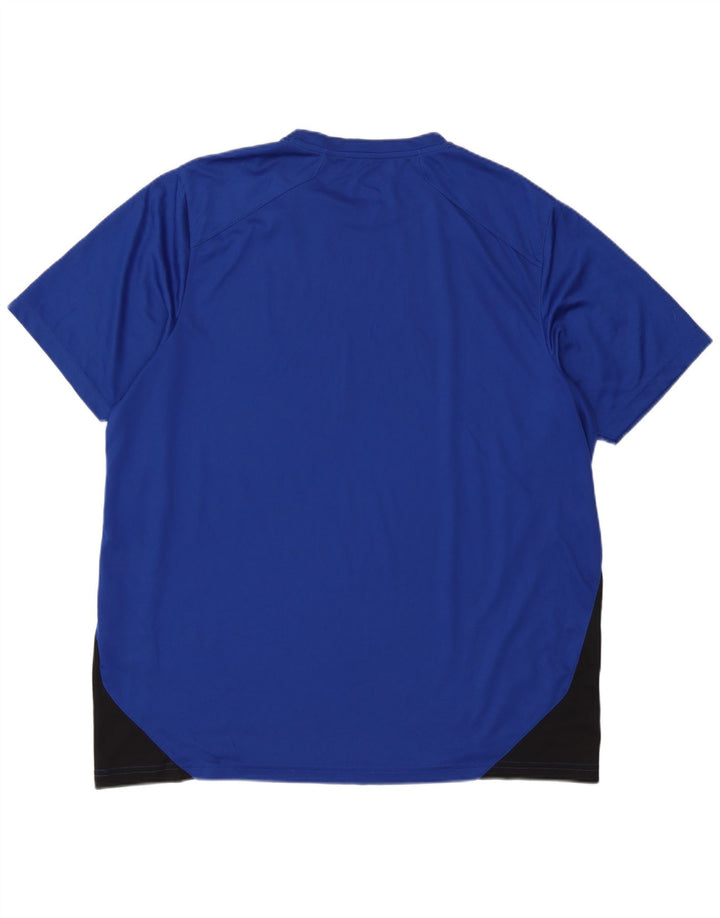 T-shirt grafica da uomo Reebok Top XL blu poliestere color block