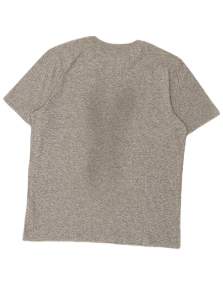 T-shirt grafica Nike Dri Fit da uomo in cotone mélange grigio medio