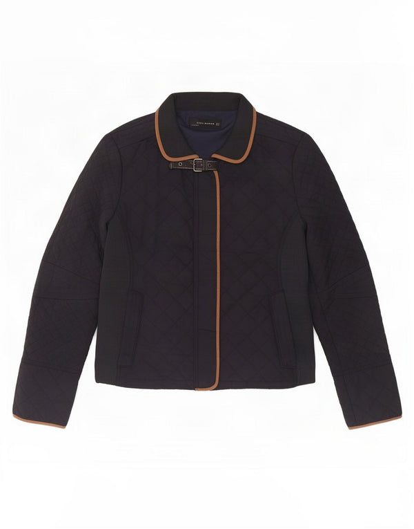 Giacca trapuntata da donna Zara UK 18 XL poliestere blu navy