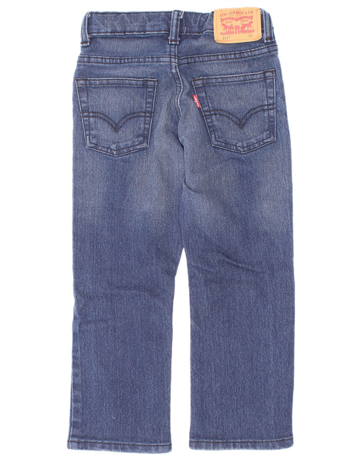 Levi's Boys 511 Slim Jeans 3-4 anni W20 L18 Blu Cotone