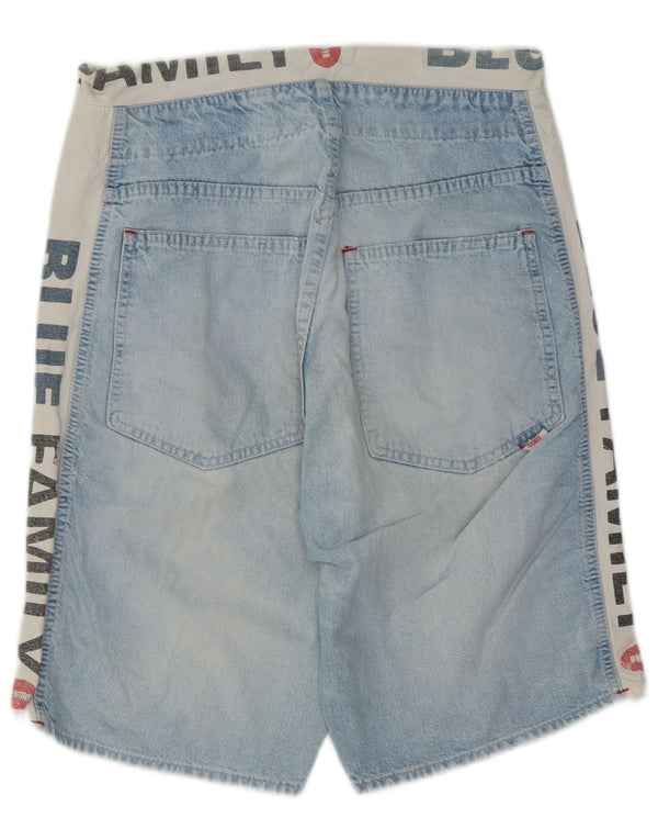 Pantaloncini di jeans Benetton da uomo Blue Family IT 44 XS W30 Blue Colourblock Retro