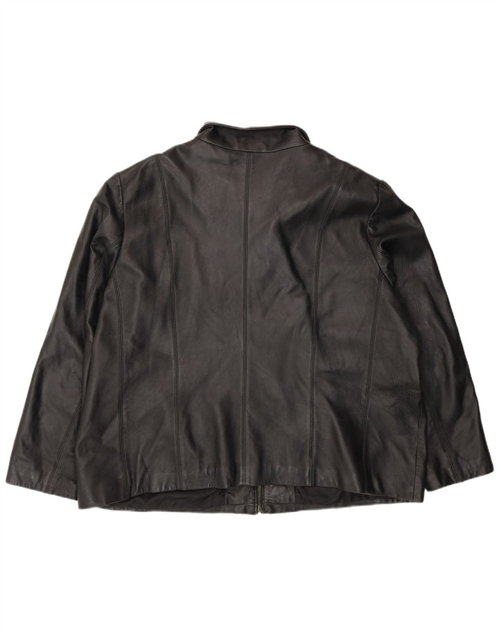 Giacca in pelle da donna Colebrook UK 22 3XL Pelle nera