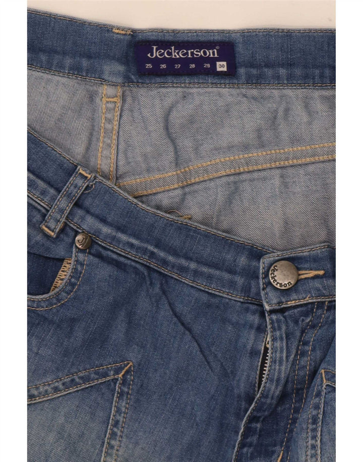 Pantaloncini di jeans Bermuda da donna Jeckerson medi W30 cotone blu